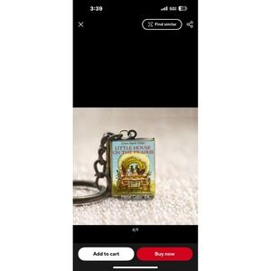 Little house on the Prairie Laura, Ingalls Wilder book Locket keychain tv show